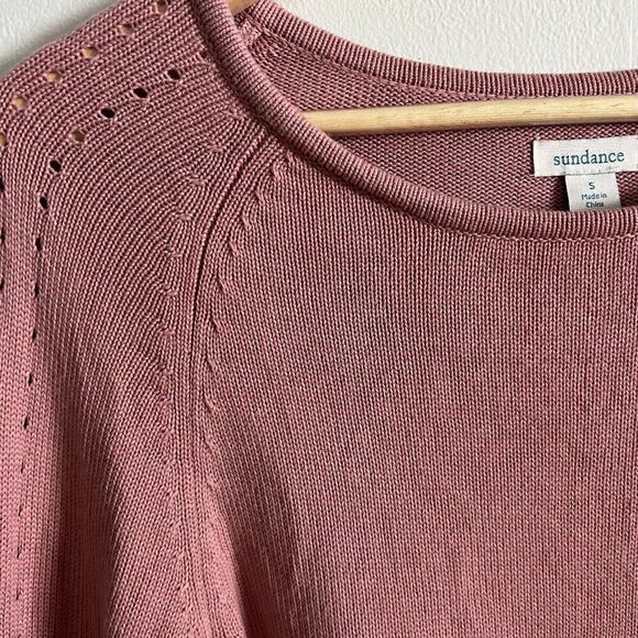 Sundance Womens Sweater Size Small Aryka Tie Sleeve Wool Blend Supima Cotton - Picture 5 of 6